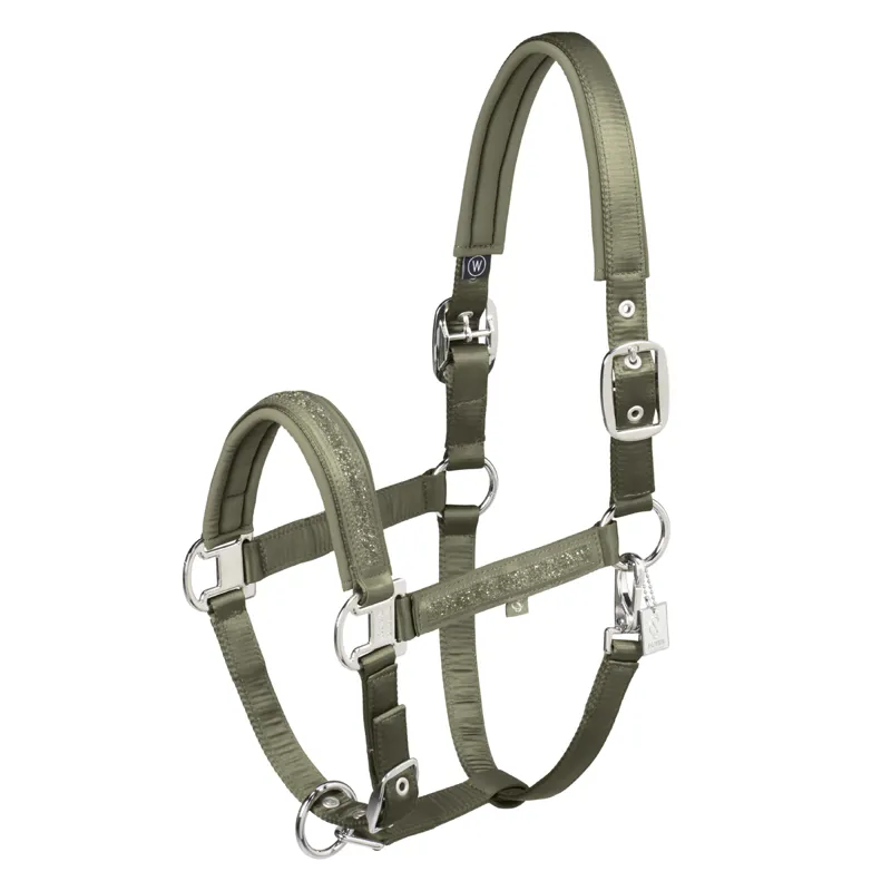 Eskadron Matt Gloss Jewel Double Pin Headcollar Classic Sports SS25 - Dusty Olive