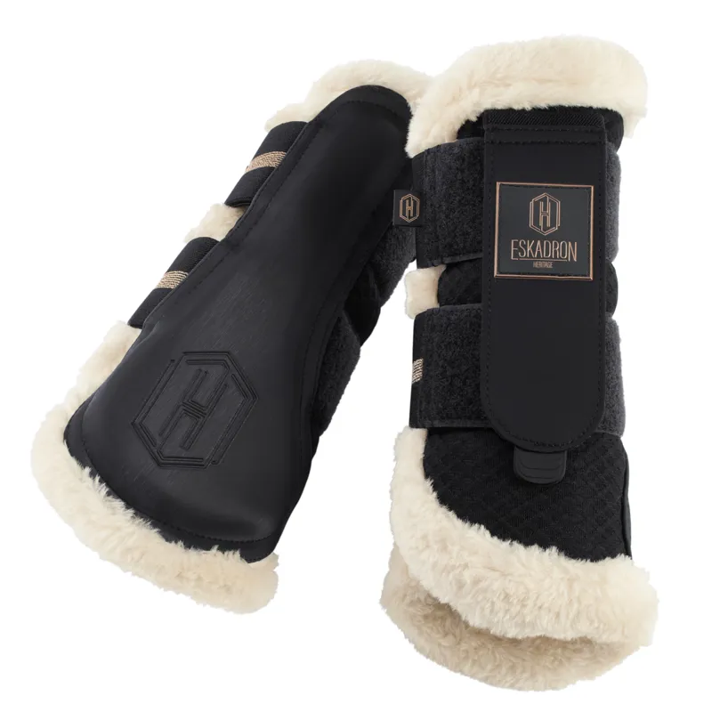 Eskadron Mesh Faux Fur Tendon Boots Heritage AW24 - Black