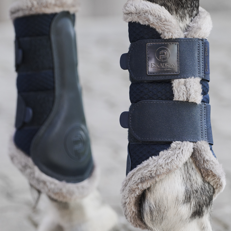 Eskadron Mesh Faux Fur Tendon Boots Platinum AW24 - Atlantic Blue-1