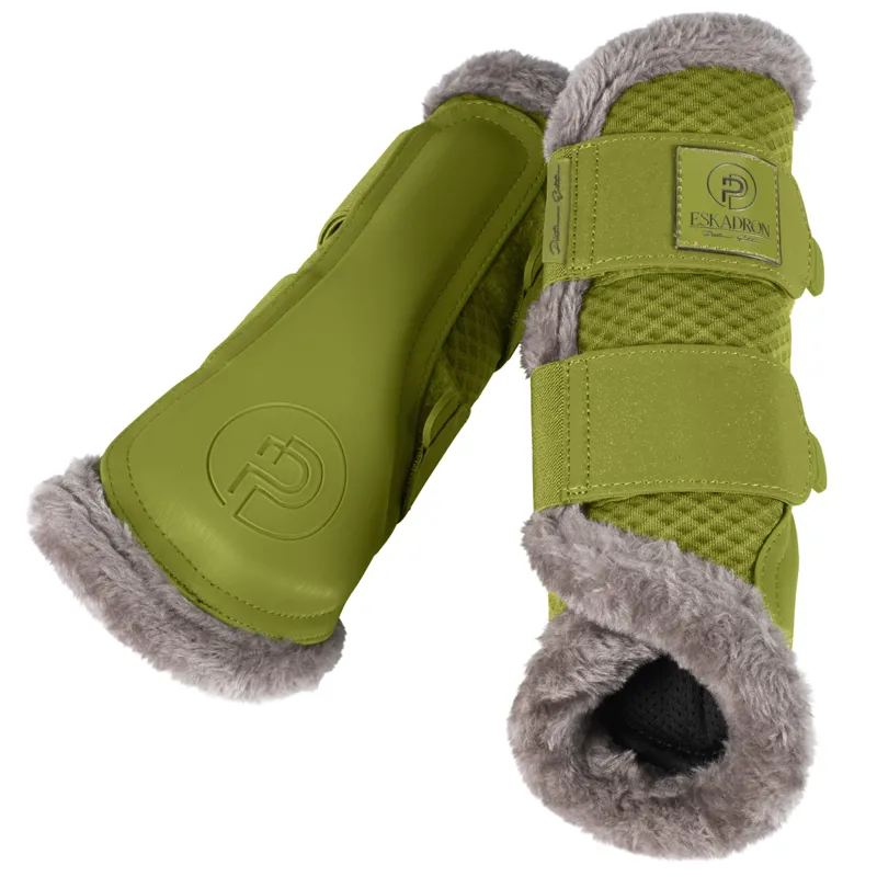 Eskadron Mesh Faux Fur Tendon Boots Platinum AW24 - Moss Green