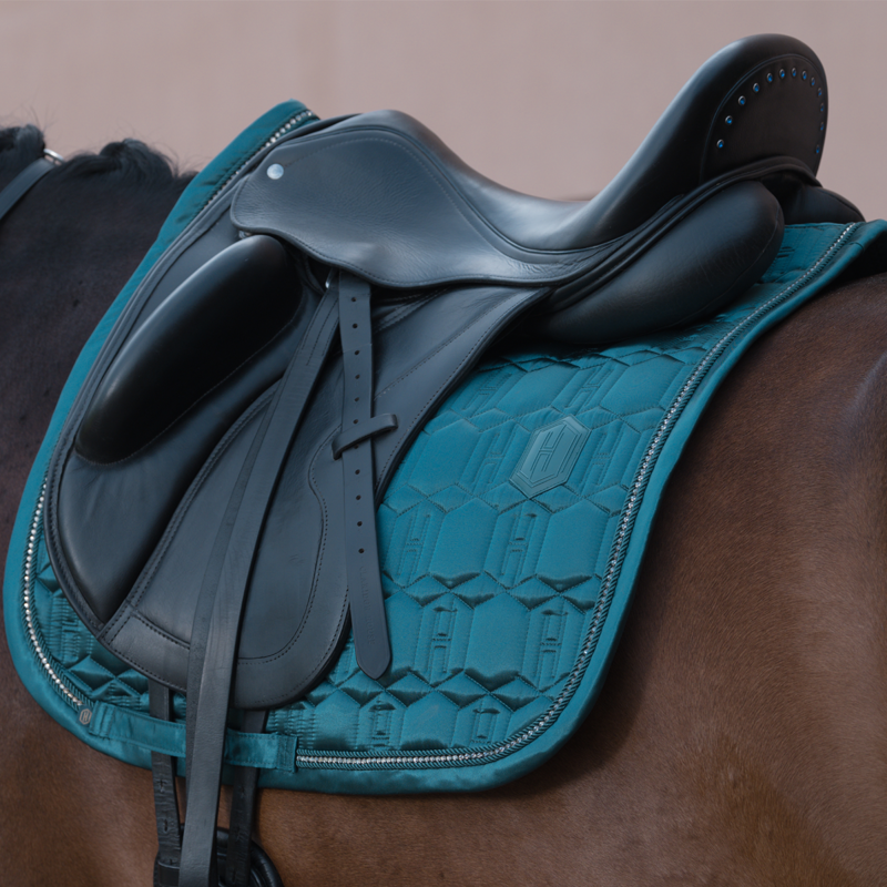 Eskadron Satin Crystal Saddlecloth Heritage AW24 - Vintage Green-2