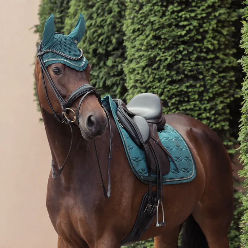 Eskadron Satin Crystal Saddlecloth Heritage AW24 - Vintage Green-1