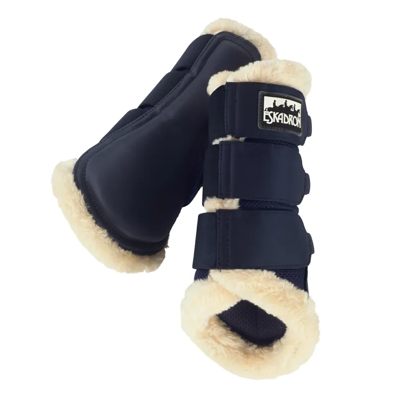 Eskadron Soft Mesh Faux Fur Tendon Boots - Night Blue