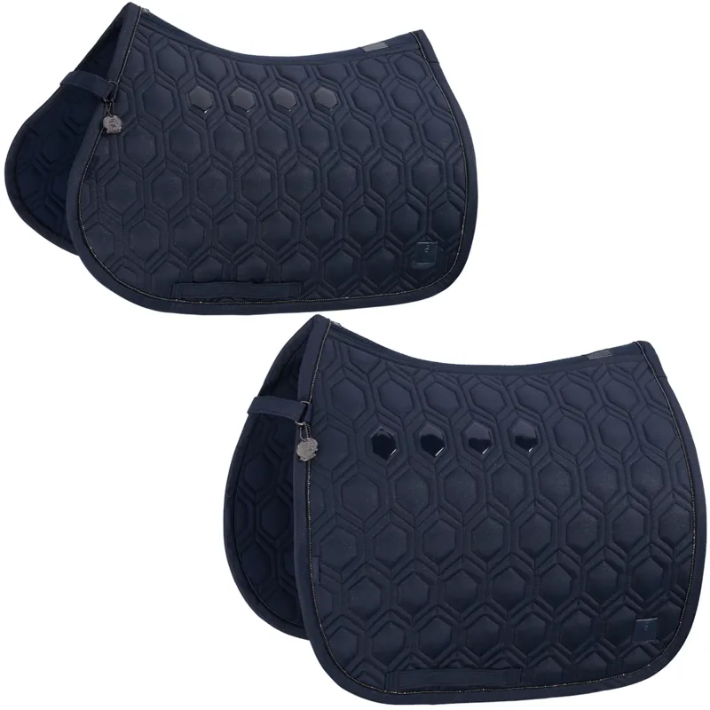 Eskadron Sparkle Emblem Saddlecloth Platinum AW24 - Atlantic Blue