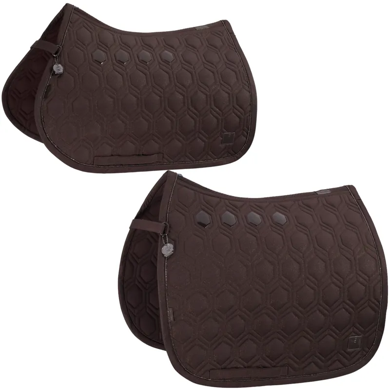 Eskadron Sparkle Emblem Saddlecloth Platinum AW24 - Teak Brown