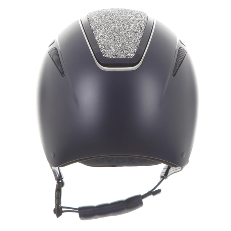 Evoke Callisto Classic Peak Riding Hat - Navy/Silver Crystal-3