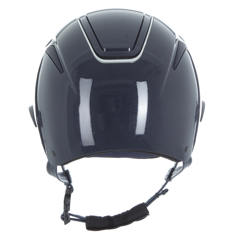 Evoke Callisto MIPS Wide Peak Riding Hat - Navy Metallic/Chrome-2