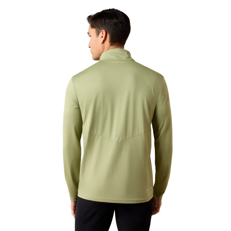 Ariat Men's LunaVeil 1/4 Zip Base layer - Oil Green-1