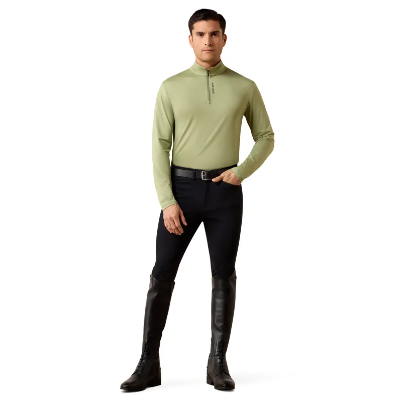 Ariat Men's LunaVeil 1/4 Zip Base layer - Oil Green-3