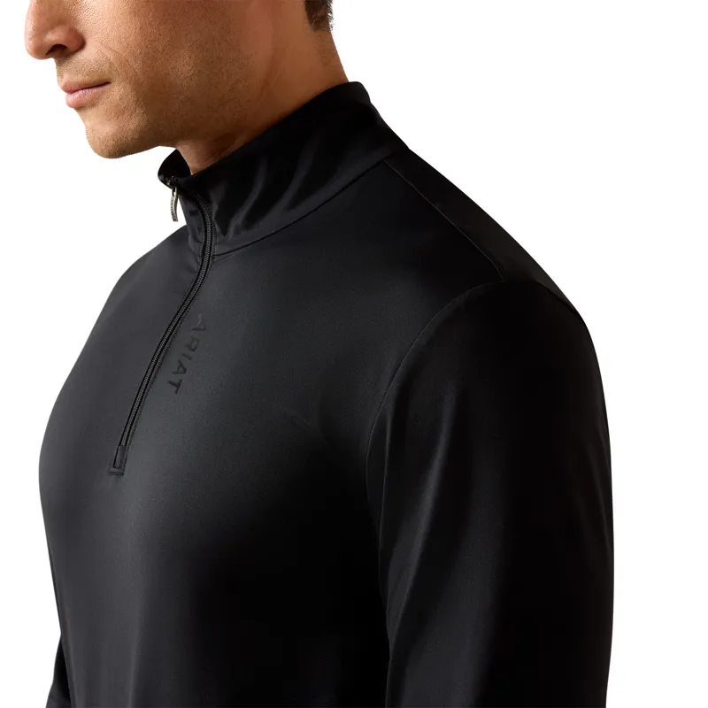 Ariat Men's LunaVeil 1/4 Zip Base Layer - Black-2