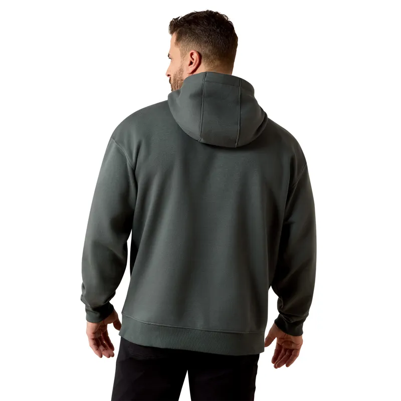 Ariat Men's Rebar Workman Graphic Hoodie - Steel Green/Black-1