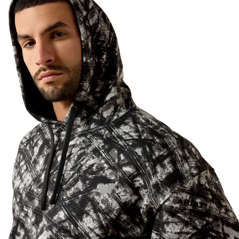 Ariat Men's Rebar Workman Graphic Hoodie - Camo/Grey-3