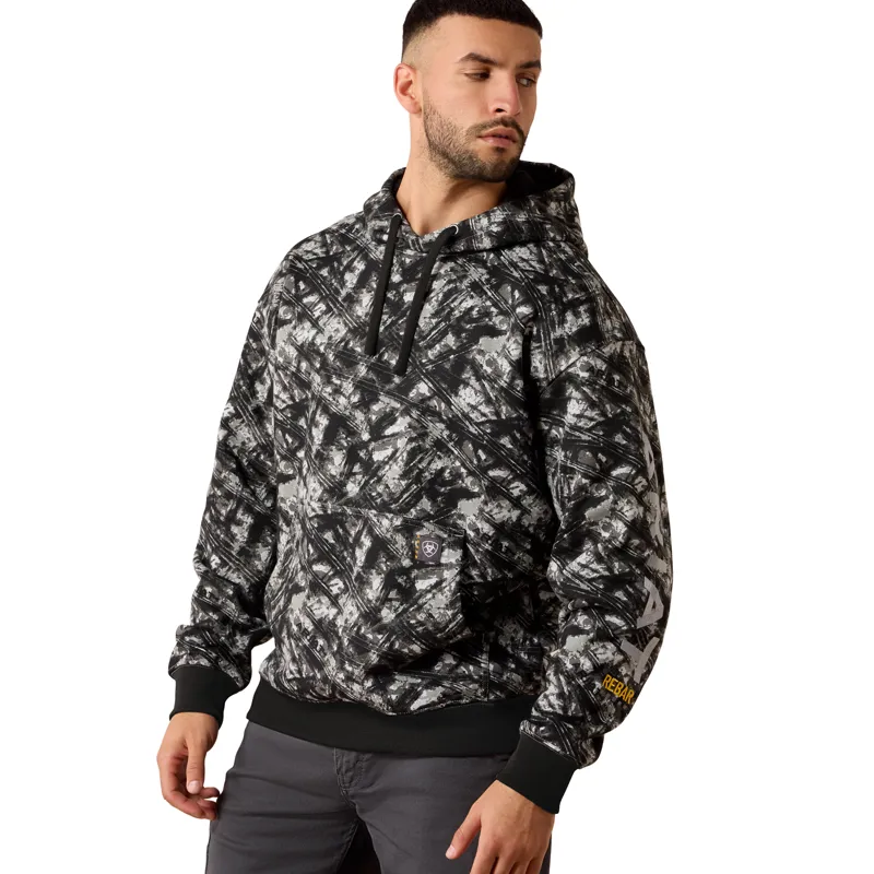 Ariat Men's Rebar Workman Graphic Hoodie - Camo/Grey
