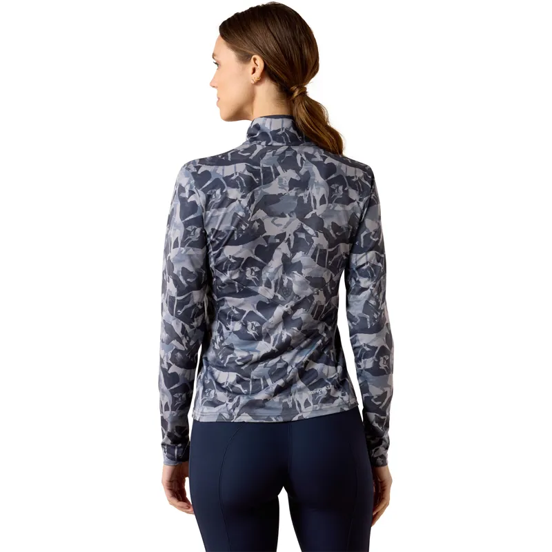 Ariat Women's Lunaveil 1/2 Zip Base Layer - Polar Coincide Print-1
