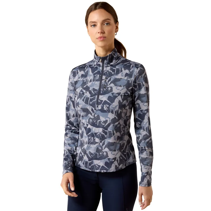 Ariat Women's Lunaveil 1/2 Zip Base Layer - Polar Coincide Print