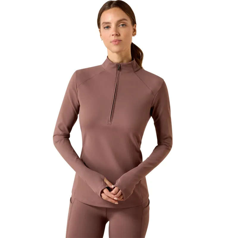 Ariat Women's Avail 1/2 Zip Base Layer - Peppercorn