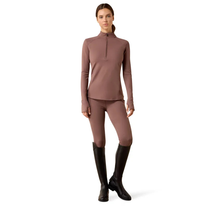 Ariat Women's Avail 1/2 Zip Base Layer - Peppercorn-3