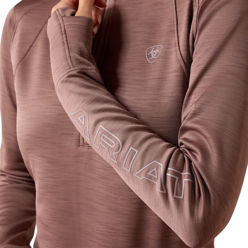 Ariat Women's Team EQ 1/2 Zip Pullover - Twilight Mauve-4