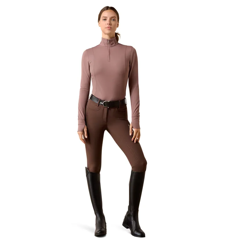 Ariat Women's Gridwork 2.0 1/4 Zip Base Layer - Twilight Mauve-3