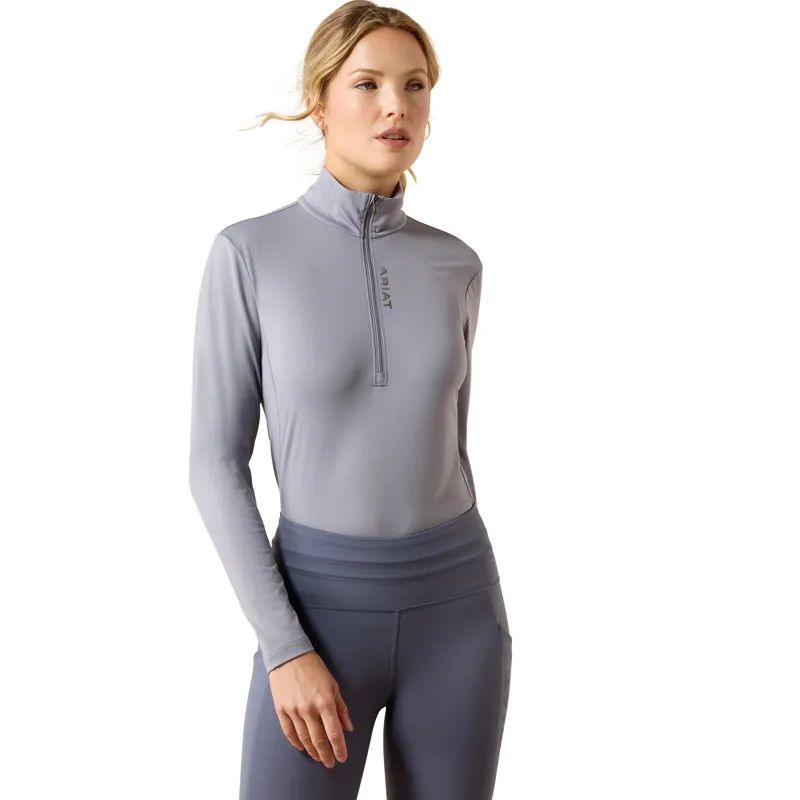 Ariat Women's Lunaveil 1/2 Zip Base Layer - Quicksilver