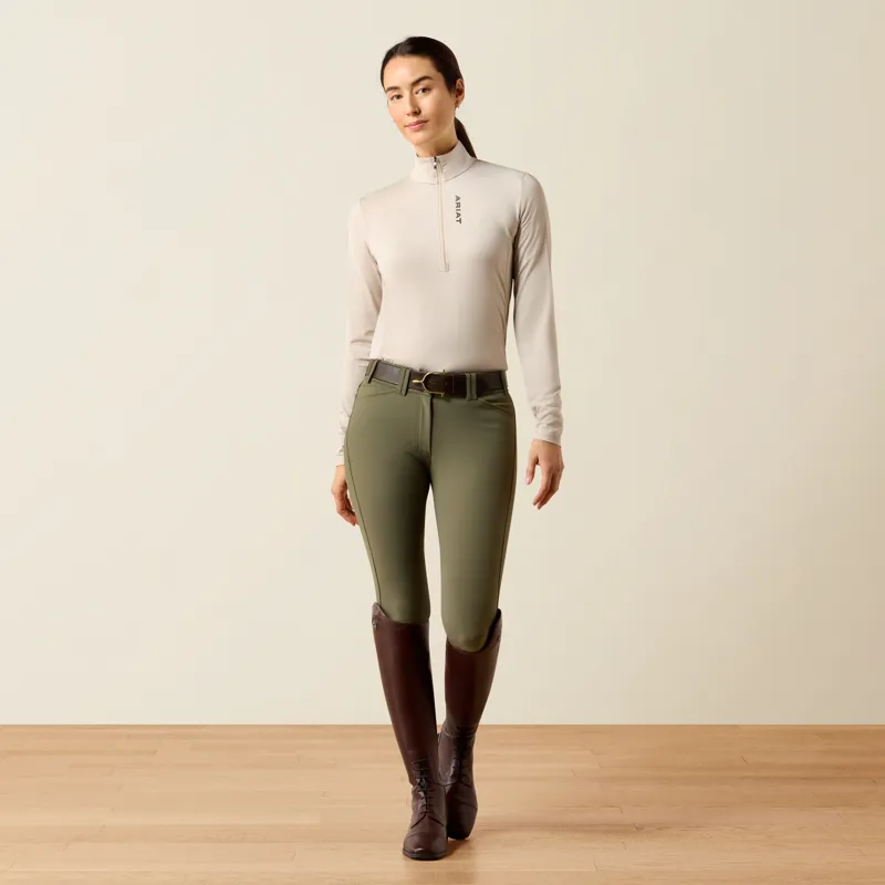 Ariat Women's Lunaveil 1/2 Zip Base Layer - Chateau Grey-3