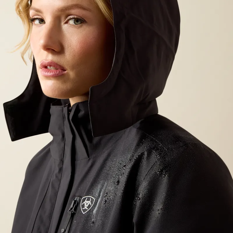 Ariat Women's Long Rider Waterproof Coat - Black-5