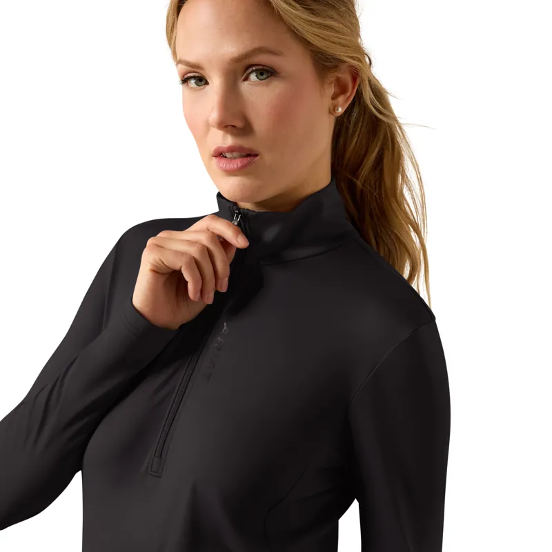 Ariat Women's Lunaveil 1/2 Zip Base Layer - Black-2