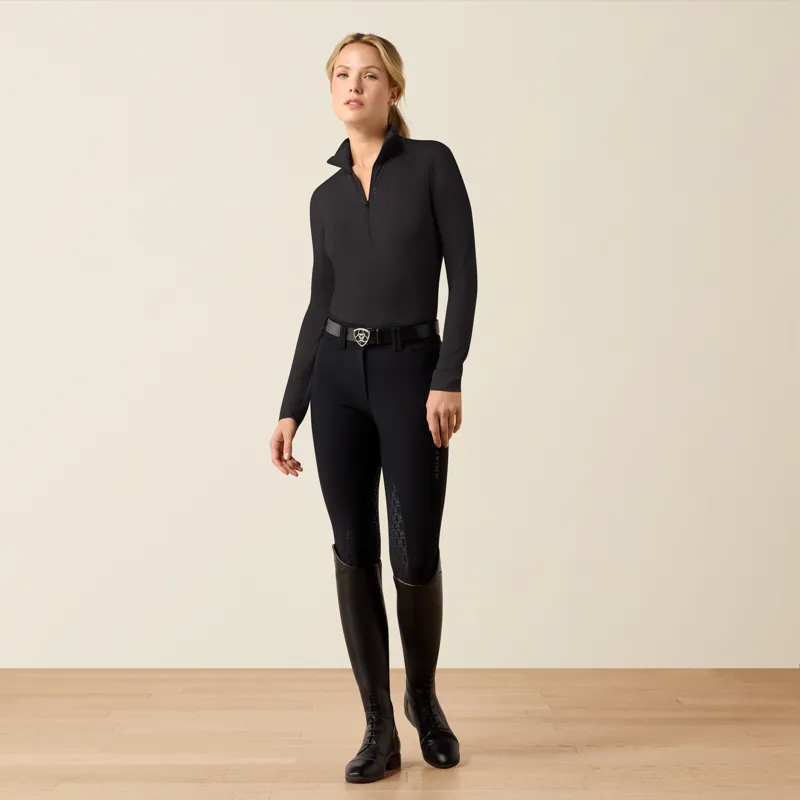 Ariat Women's Lunaveil 1/2 Zip Base Layer - Black-3