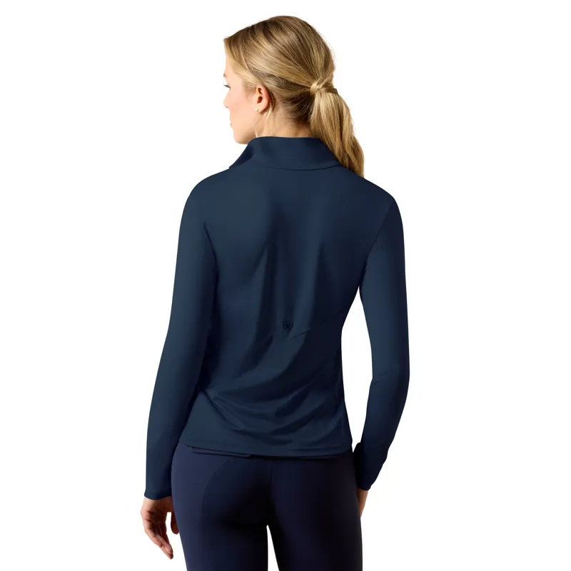 Ariat Women's Lunaveil 1/2 Zip Base Layer - Navy-1