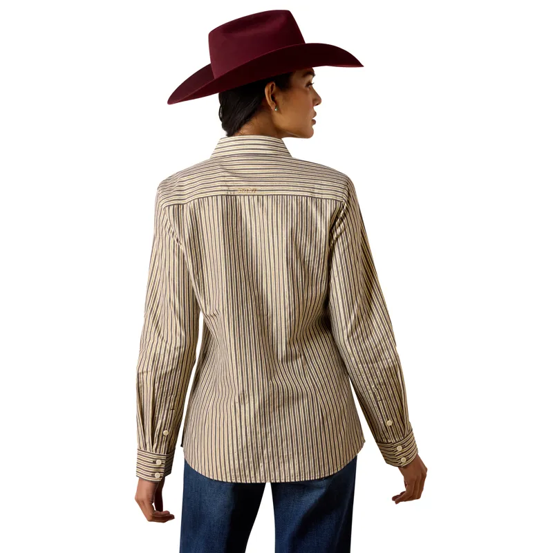 Ariat Women's Kirby Stretch Shirt - Chocolate Plum Stripe-1