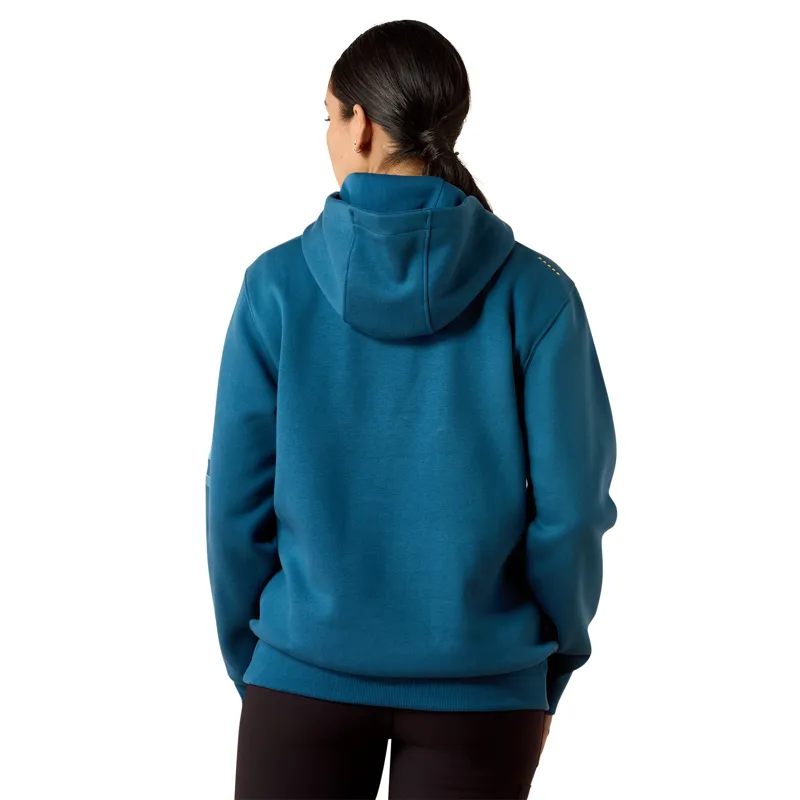 Ariat Women's Rebar Workman Graphic Hoodie - Deep Dive/Storm Blue-1