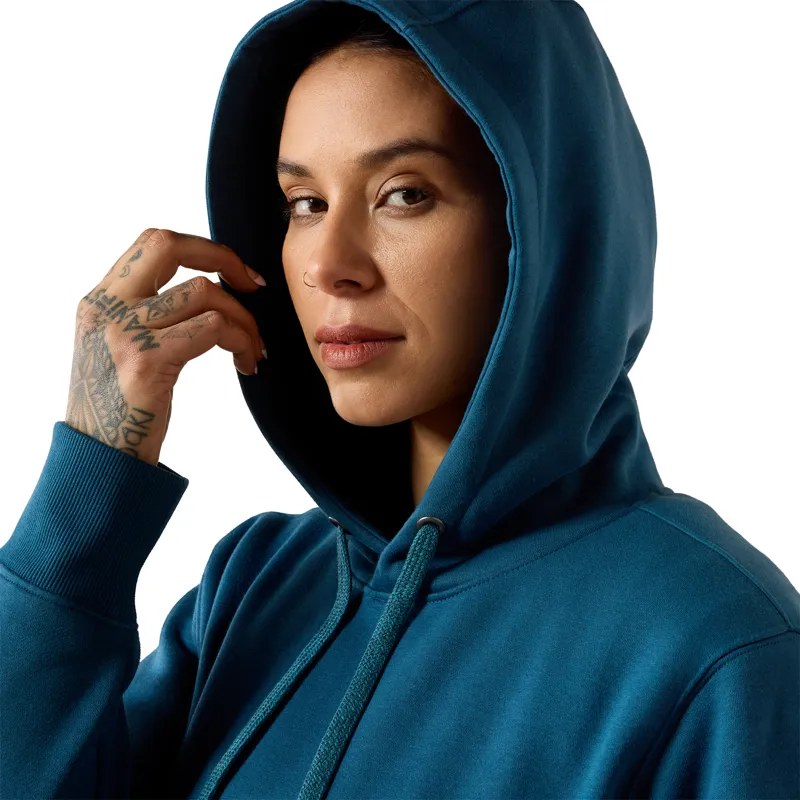 Ariat Women's Rebar Workman Graphic Hoodie - Deep Dive/Storm Blue-2
