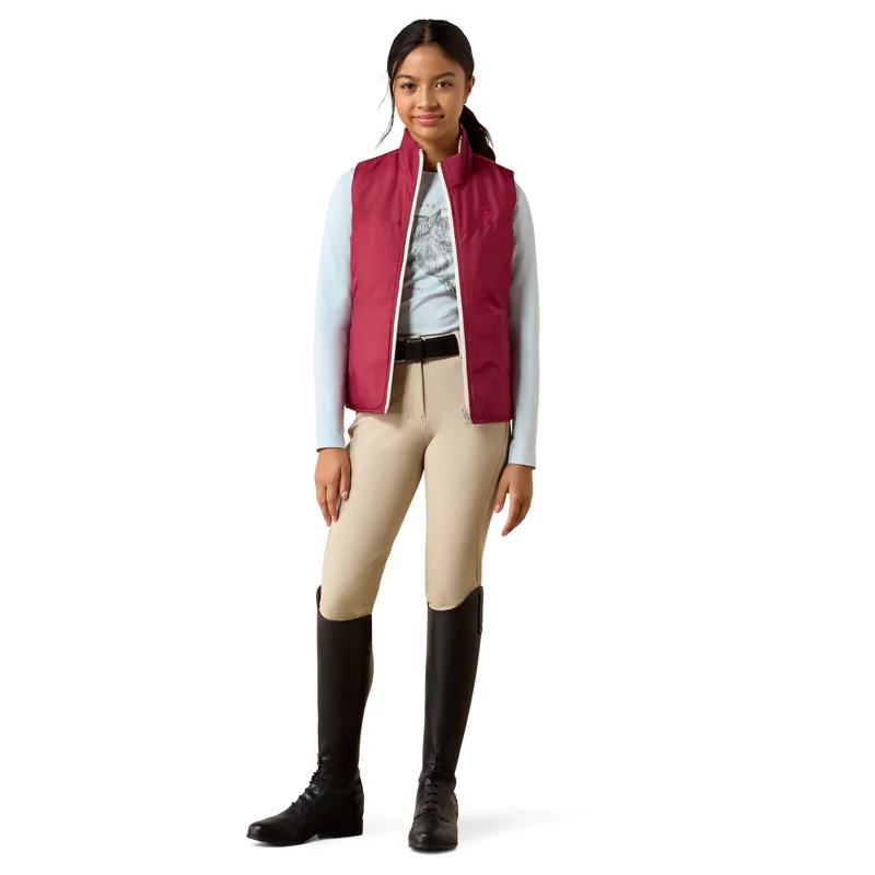 Ariat Youth Bella Reversible Insulated Vest - Vanilla Ice Horsin' Around-3