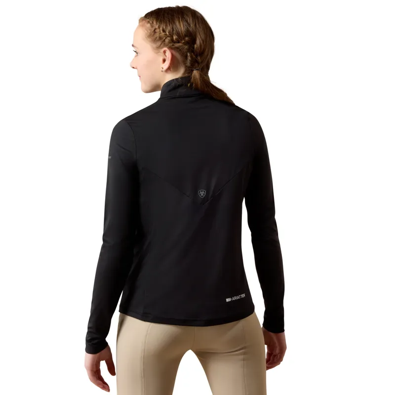 Ariat Youth LunaVeil 1/4 Zip Base Layer - Black-1