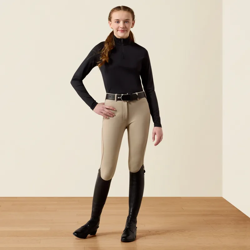 Ariat Youth LunaVeil 1/4 Zip Base Layer - Black-2