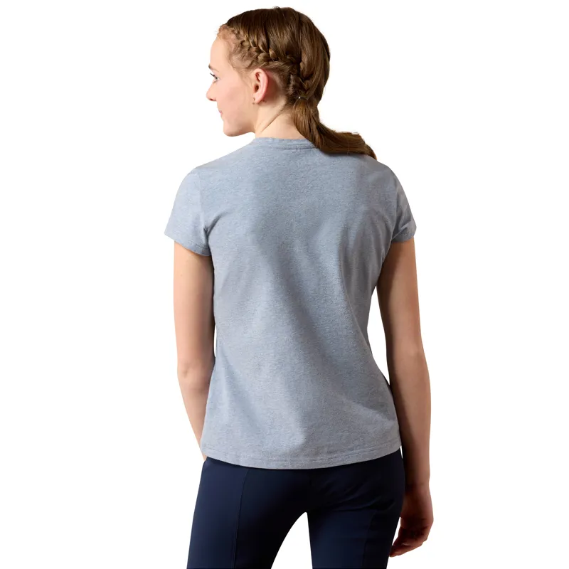 Ariat Youth The Logo T-Shirt - Blue Grey Heather-1
