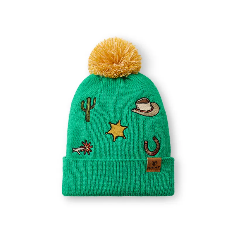 Ariat Youth Arlo Beanie - Teal Patchwork