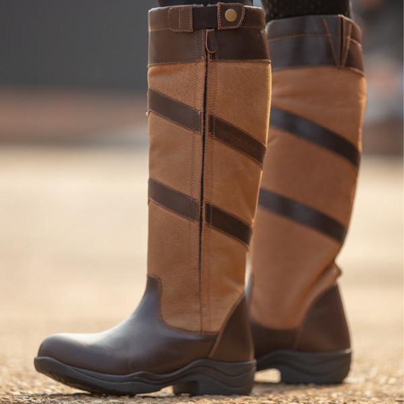 Mark Todd Waterproof Tall Zip Boots - Brown-3