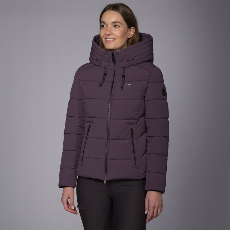 Schockemohle SPFenja Style Ladies Quilted Jacket - Deep Mauve-2