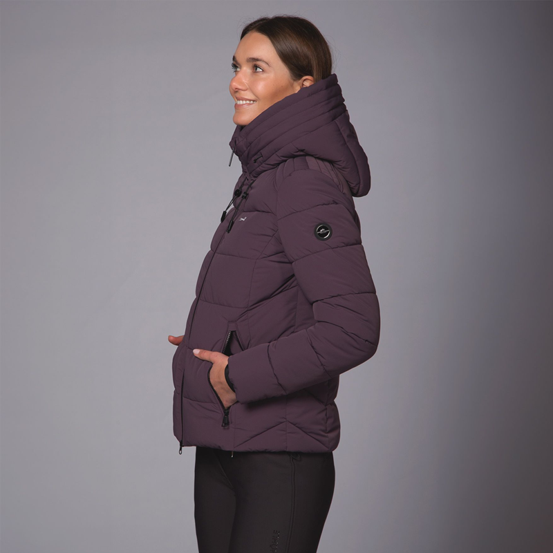 Schockemohle SPFenja Style Ladies Quilted Jacket - Deep Mauve-3