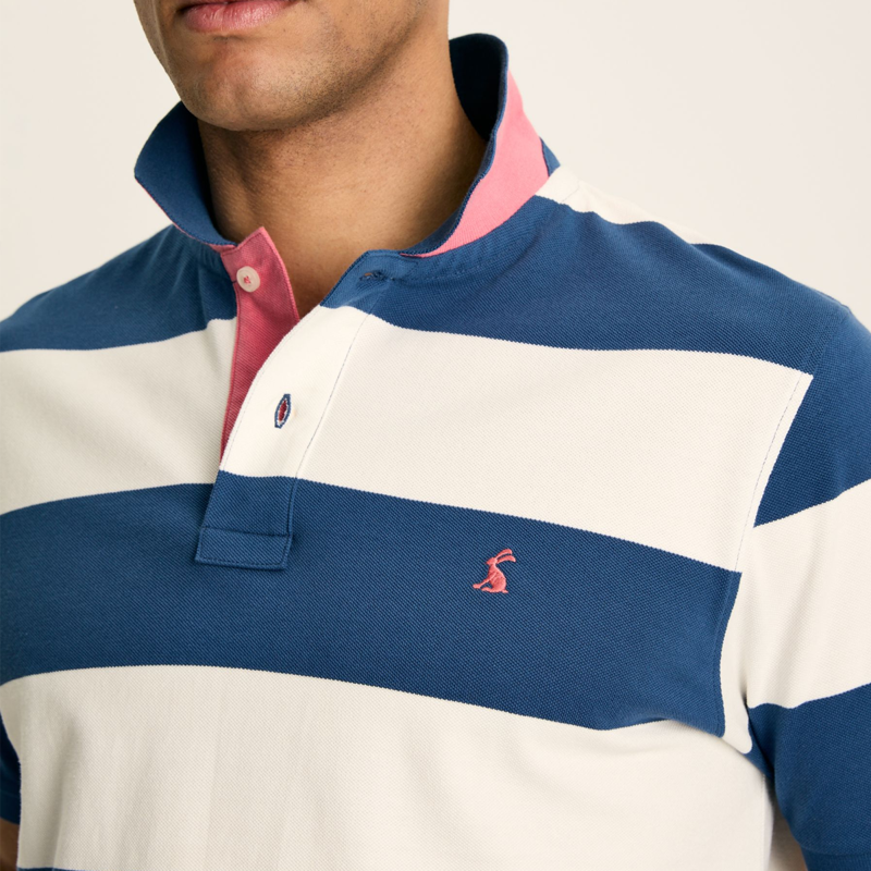 Joules Men's Filbert Polo - Blue White Stripe-5