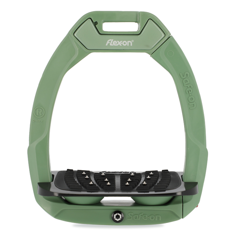 Flex-On Safe-On Inclined Ultra-Grip Stirrups - Kashmir/Black/Kashmir