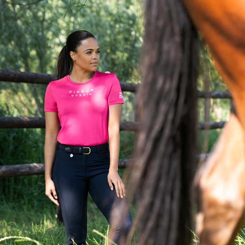 Pikeur Ladies Function T-Shirt - Raspberry Pink-2