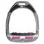 Flex-On Green Composite Stirrup - Inclined Ultra Grip - Grey/Grey/Pink