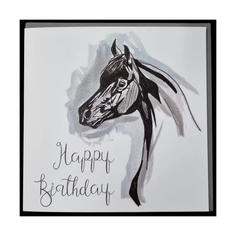 Gubblecote Watercolour Greetings Card - Arab Horse
