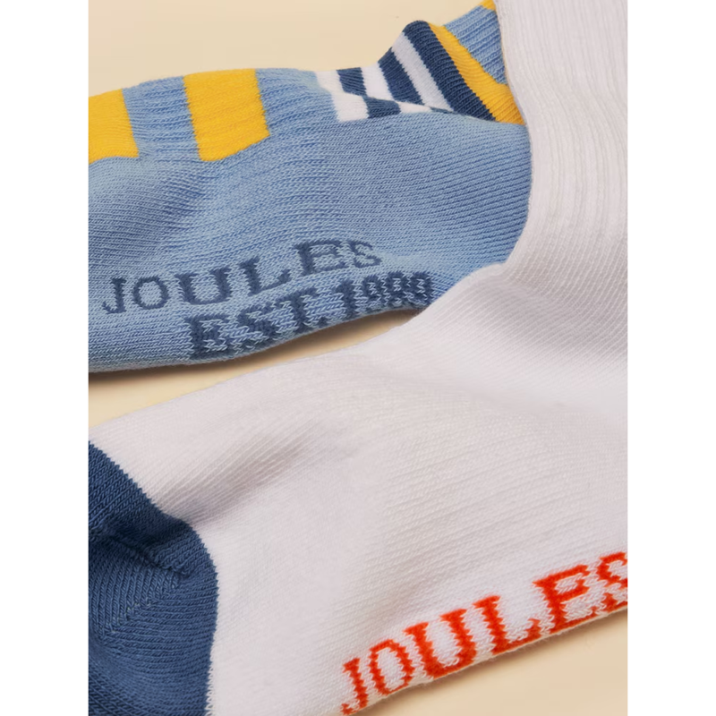 Joules Boys' Junior Volley Socks 2 Pack - Blue Crab-1