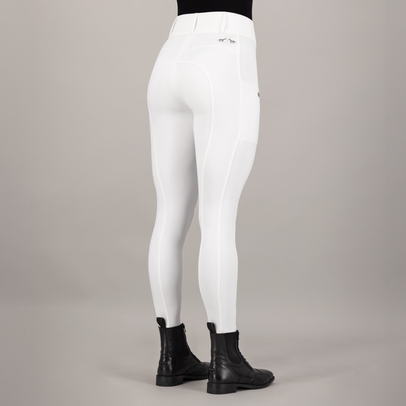 HV Polo Ladies Evi Full Grip Riding Tights - White-3