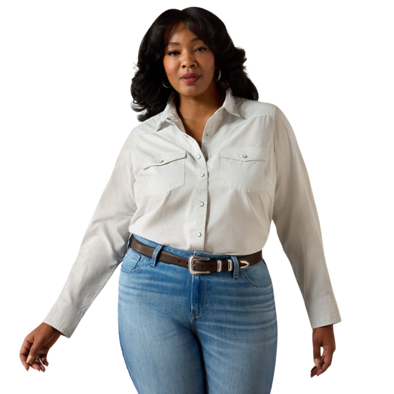 Ariat Women's Stella Western Snap Shirt - Rope Stripe-1