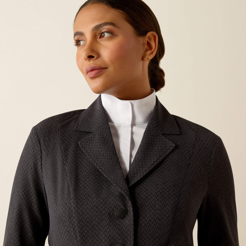 Ariat Women's Artico 2.0 Long Sleeve Show Coat - Herringbone Print-2