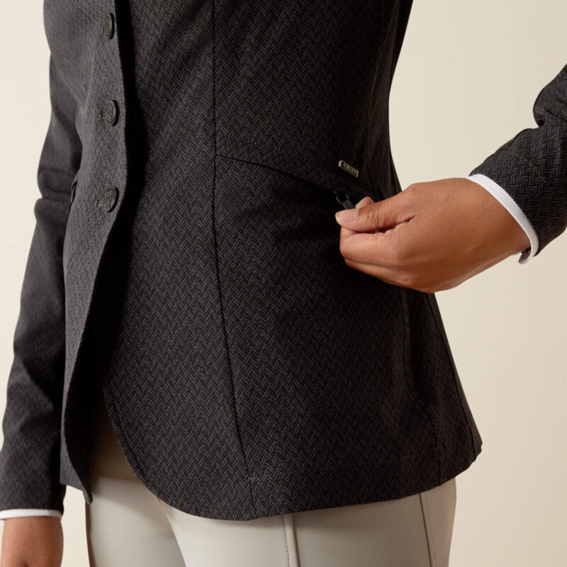 Ariat Women's Artico 2.0 Long Sleeve Show Coat - Herringbone Print-3